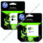 Genuine HP 61XL BK & 61XL C Ink Cartridge Value Pack